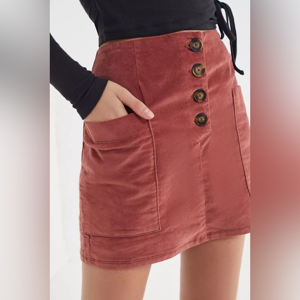 Urban Outfitters BDG Kendri Uncut Corduroy Mini Skirt